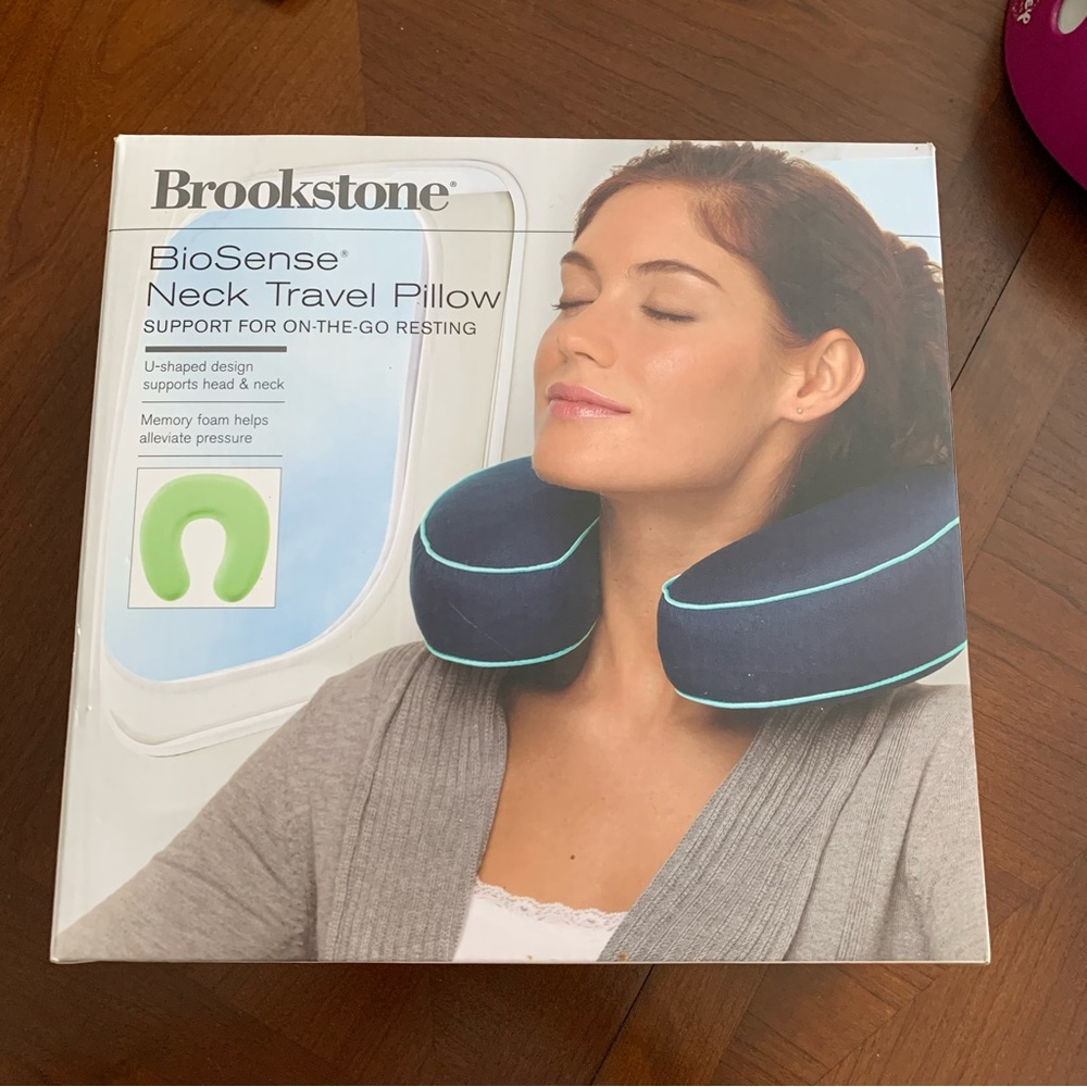 Brookstone Biosense Travel Neck Pillow